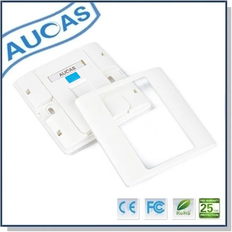 Фото Aucas 4 шт. настенная панель настенное крепление RJ45 гнездо защита от пыли 1 порт/2 порта/4 порта лицевая пластина для сети Keystone Jack Бесплатная дост... №2