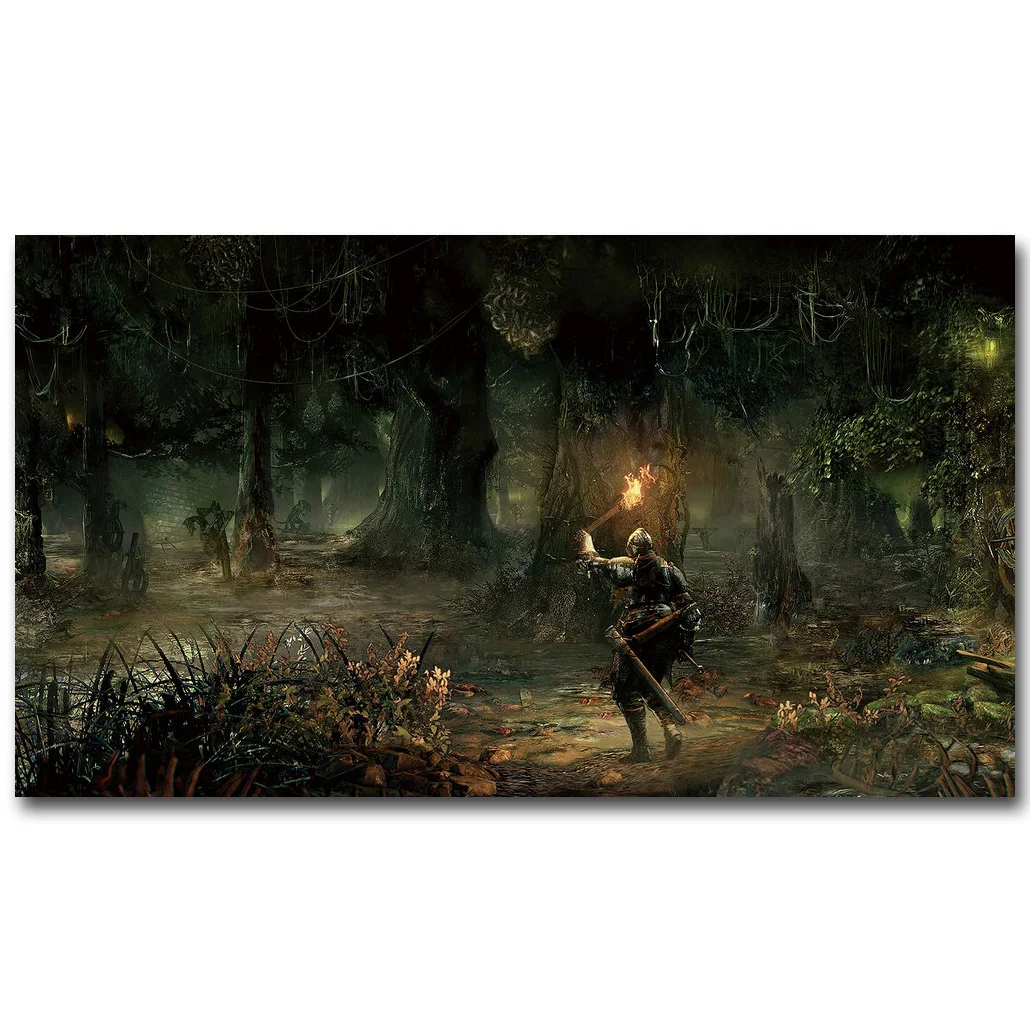 Постер Dark Souls 3 из шелковой ткани с принтом 13x24 дюйма Популярная Игровая картина