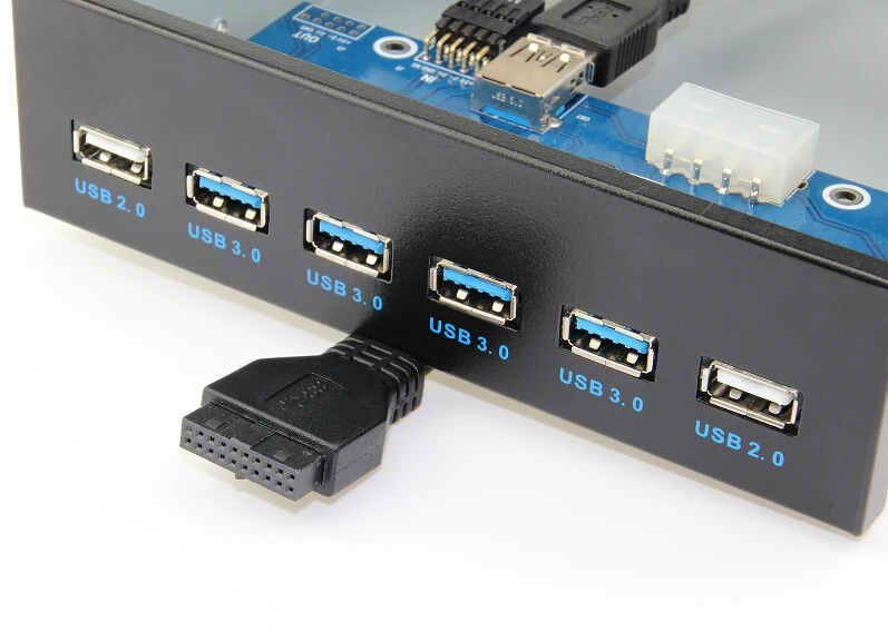 4 порта USB 3 0 + 2 настольный компьютер Передняя панель оптических дисков расширение