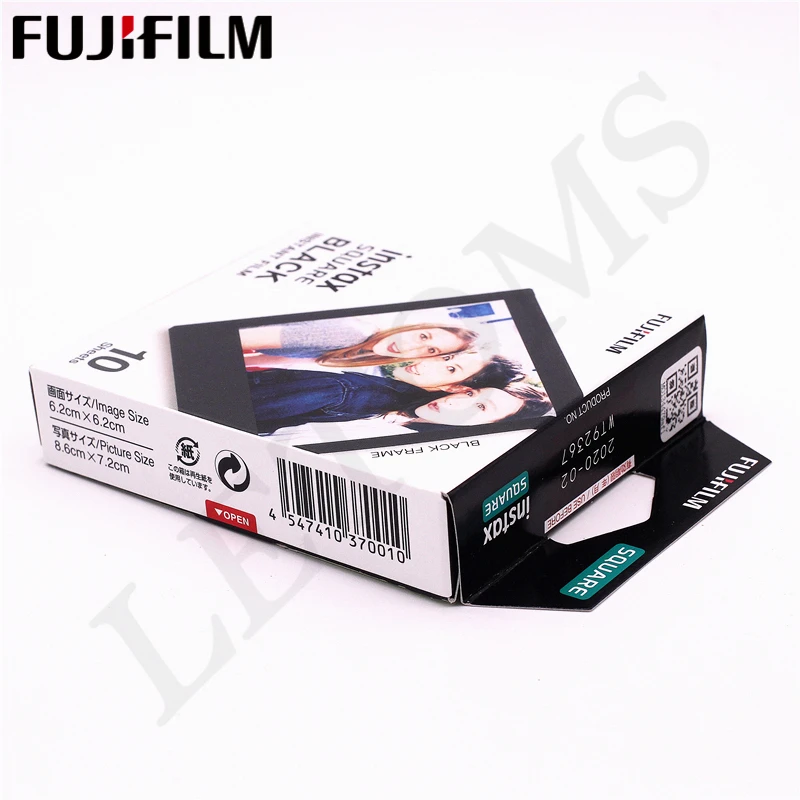 2018 Подлинная Fujifilm Instax 10 листов квадратная черная рамка пленка фотобумага для SQUARE