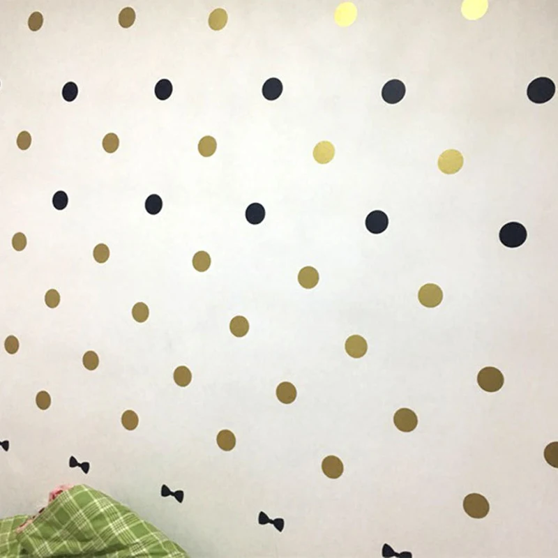 INS стиль экологичный виниловый стикер в горошек минимализм DIY Настенная Наклейка