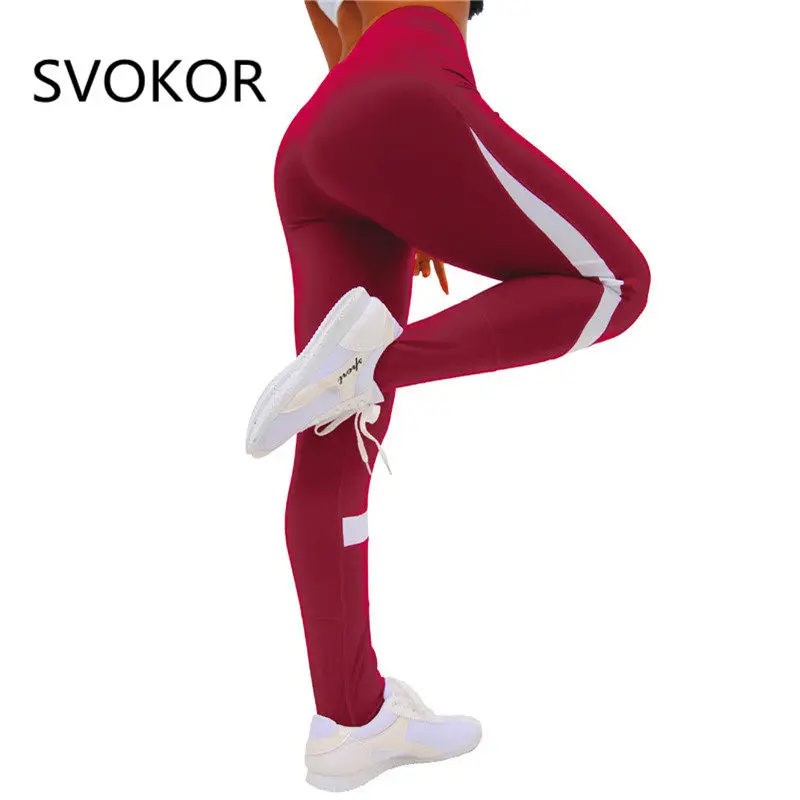 SVOKOR сексуальные леггинсы для фитнеса с высокой талией, женские повседневные Модные дышащие обтягивающие штаны, женские леггинсы для фитнеса, спортивная одежда