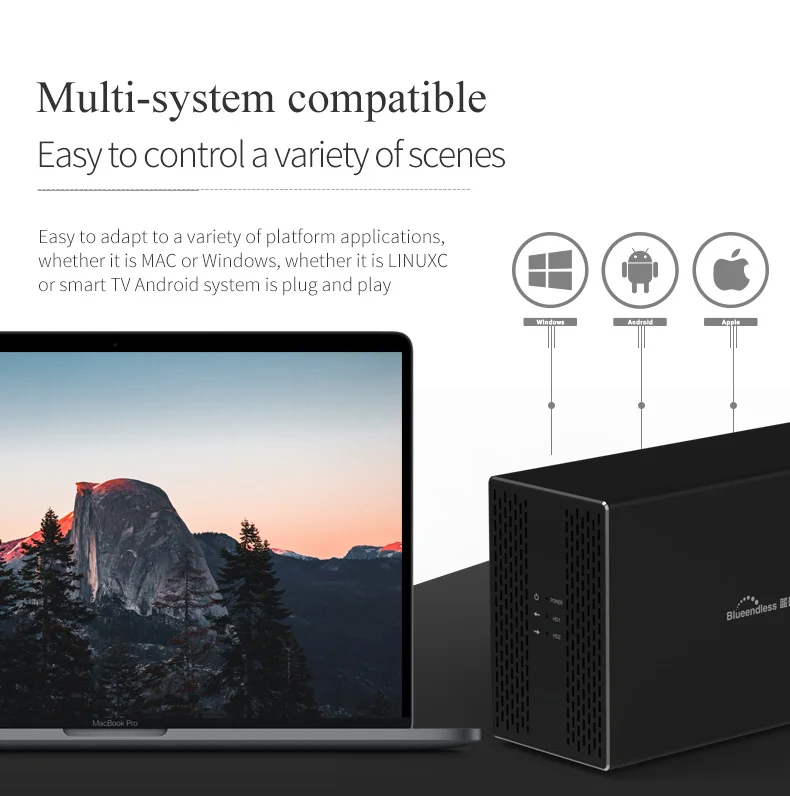 Тип C жесткий диск массив RAID USB3.0/USB3.1 4 режима двойной отсек HDD корпус RAID автоматическое резервное копирование данных 3,5 ''HDD массив USB3.1