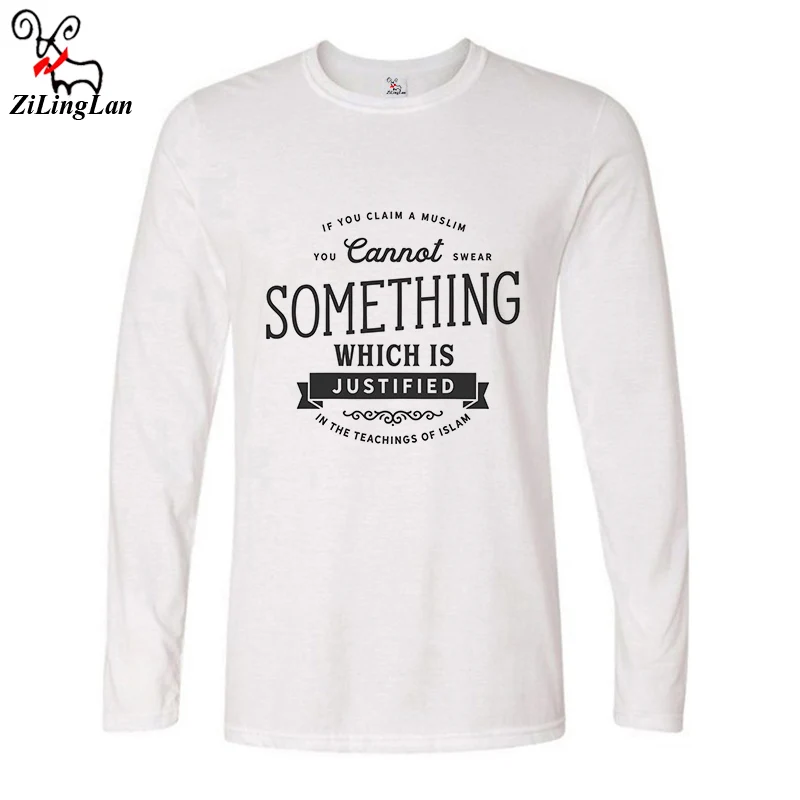 Zilinglan что-то с принтом хлопковая футболка смешные футболки Для мужчин