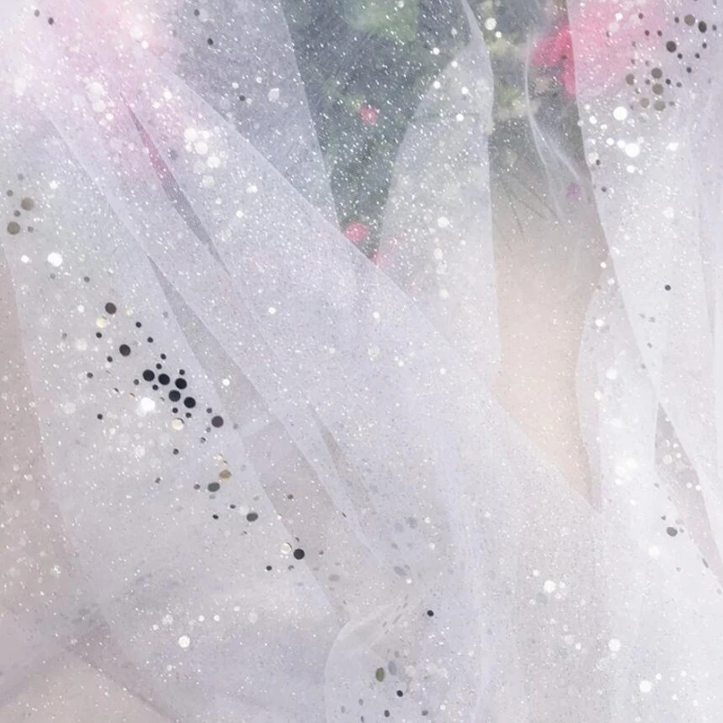 Сетчатая волнистая окантовка золотого горячего порошка блестящая ткань модное