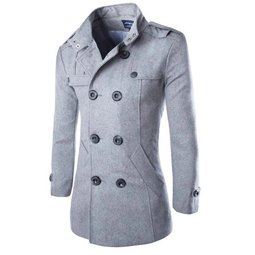 Мужская зимняя куртка пальто с длинным разрезом ветрозащитное Jaqueta Masculina Veste