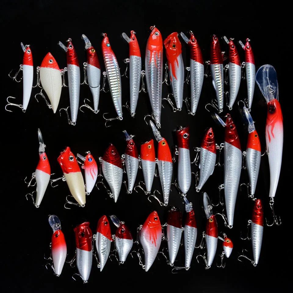 New 34pcs/Set Fishing Lures Mixed 34 Different Style Bait Artificial Make High Quanlity Crankbaits Tackle Pesca | Спорт и