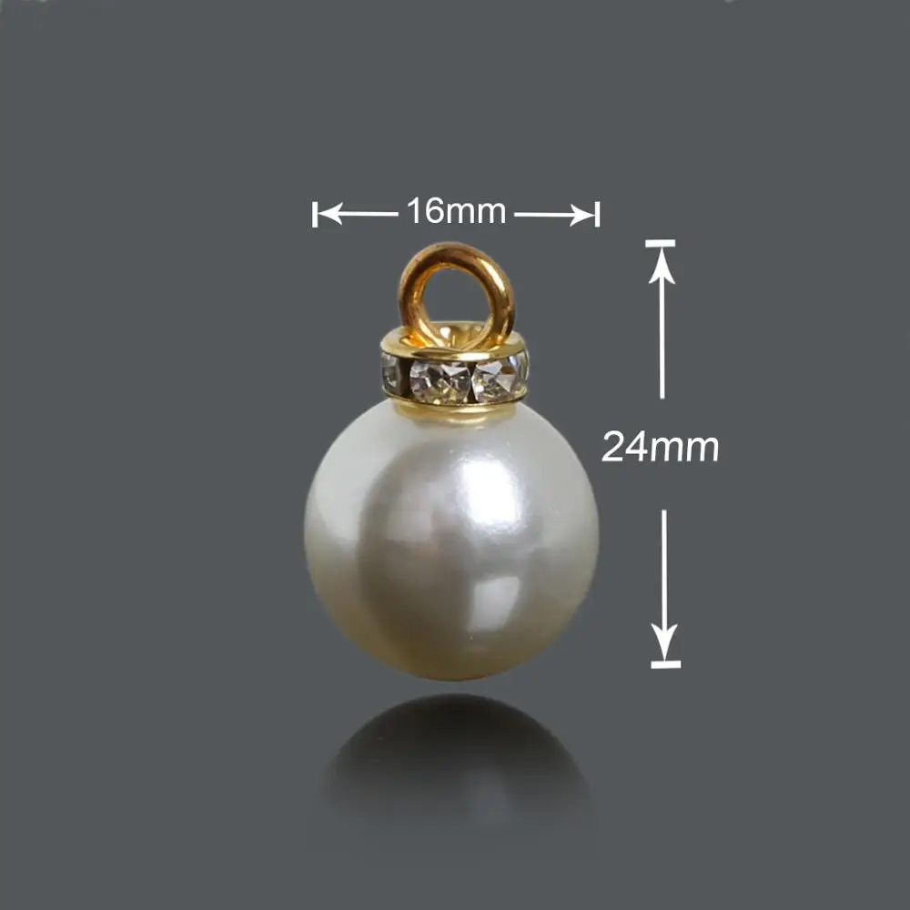16x24mm 10 шт. ABS имитация жемчуга бусины Шарм для серьги браслет колье ожерелье головной убор Изготовление ювелирных изделий - Окраска металла: 16x24mm