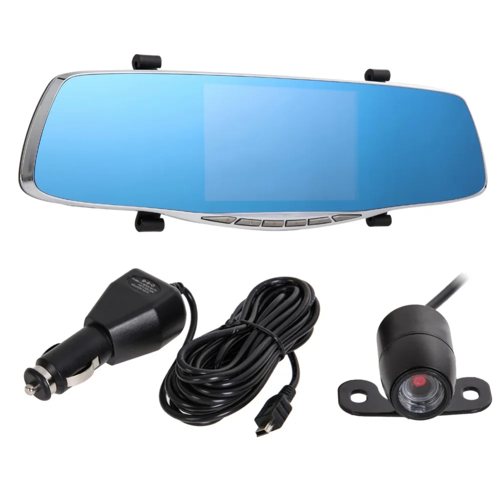 Рекламный Dashcam Автомобильный dvr камера 5 0 дюймов видеорегистратор-зеркало