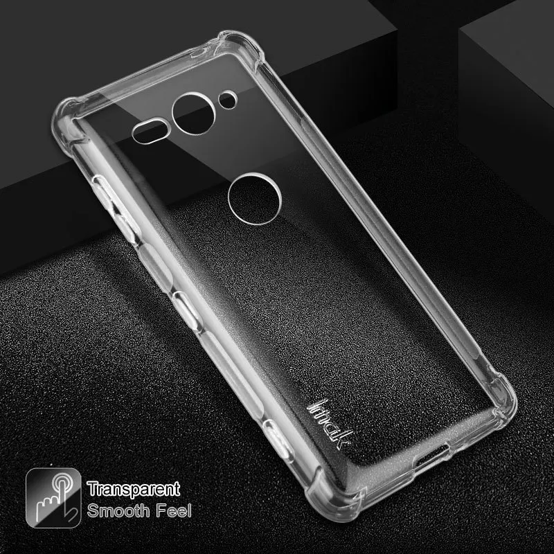 IMAK Для sony XZ2 компактный чехол противоударный мягкий Задняя накладка чехла из ТПУ для sony Xperia XZ2 Compact Dual Sim - Цвет: Clear