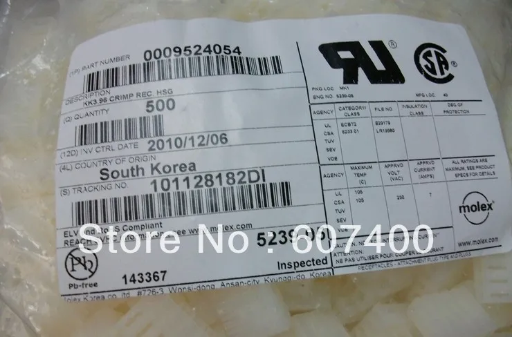 0009524054 CONN RCPT HSG 5POS CRIMP 0952 4054 Соединители Клеммы корпуса 100% новые и оригинальные