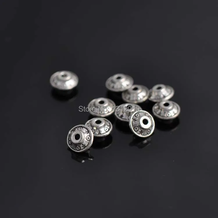 

Wholesale Beads Round Charm Antique Sliver Alloy Spacer Beads Metal Beads for Jewelry Making Supplies 6x3.5mm,50Pcs,YTC0062