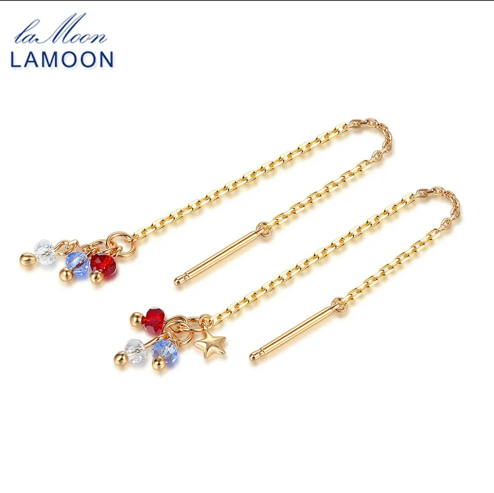 

Серьги-подвески женские из серебра 925 пробы с фианитом, 3 цвета