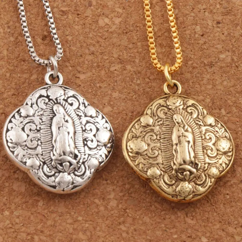 Ожерелье с подвеской в виде католической леди грации 24 дюйма 2 цвета|pendant necklace|gift