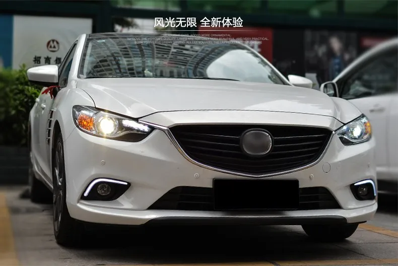 Автомобильный Стайлинг для Mazda 6, фары-, новинка, мазда 6, Atenza, светодиодный фонарь,, DRL, биксеноновые линзы, высокий, низкий луч, парковка