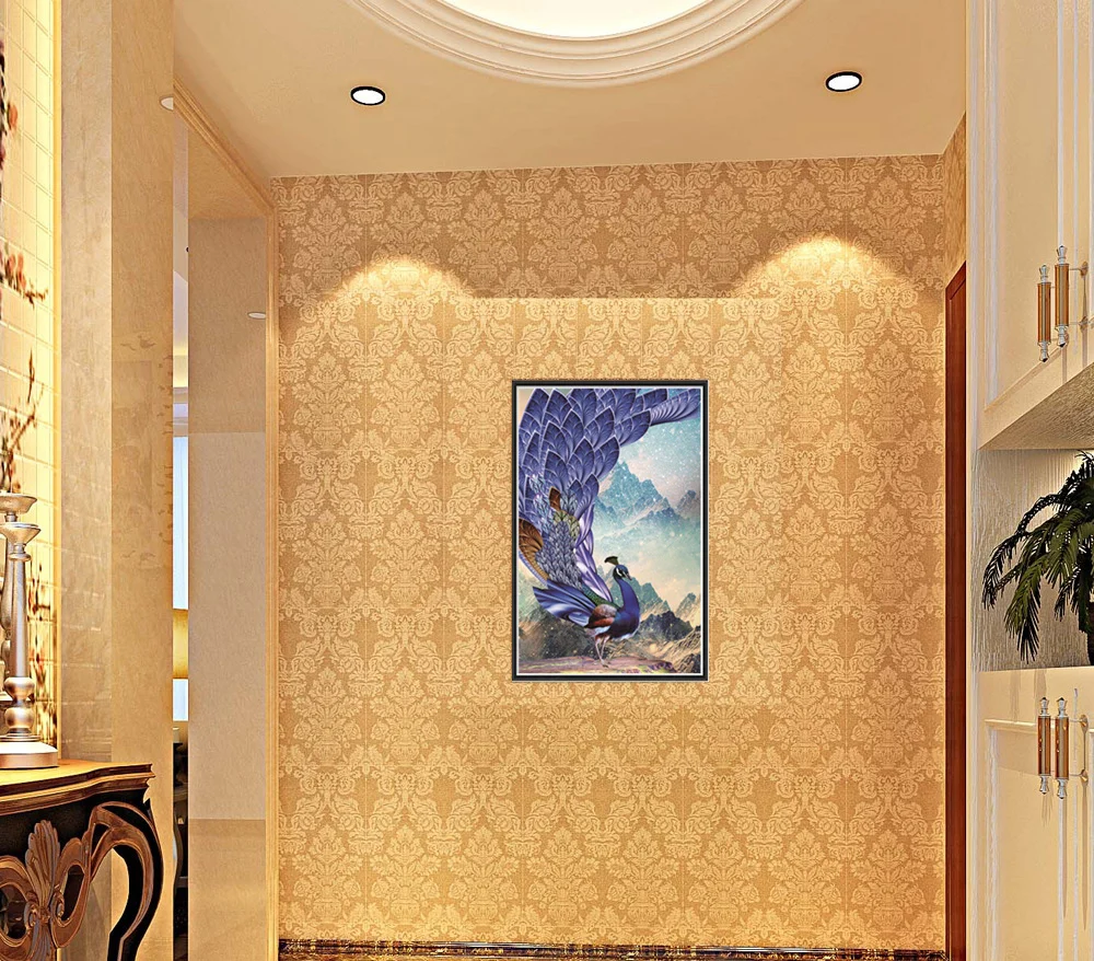 алмазная вышивка павлины 5d алмаз крестом павлин горный хрусталь работа живопись