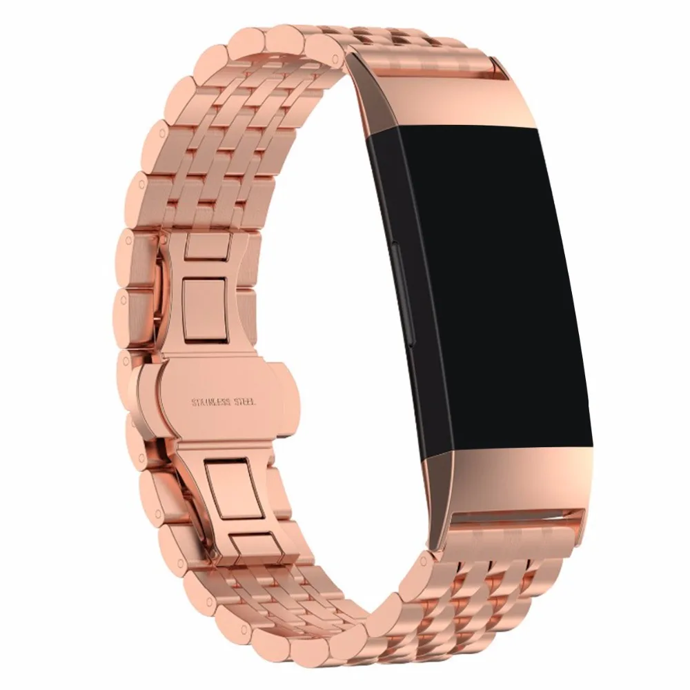 BOX W для Fitbit Charge 3 Bands сменный ремешок из нержавеющей стали 316L Smart