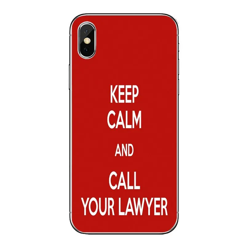 Soft Transparent Cases Covers Keep Calm and Call Your Lawyer For iPod Touch iPhone 4 4S 5 5S 5C SE 6 6S 7 8 X XR XS Plus MAX |