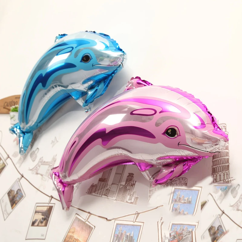 Большой 32 дюймовый дельфин алюминиевая фольга шары для свадьбы и дня рождения