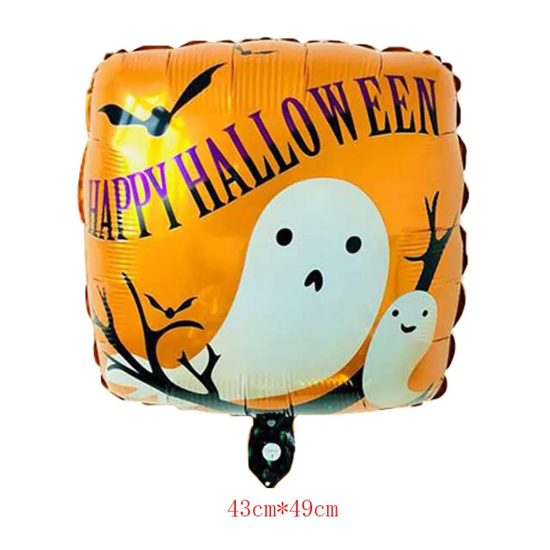 Halloween Square Foil Balloons Happy Decorations Cat Ghost Globos bat Baloon Inflatable Classic Toys Party Supplies | Дом и сад