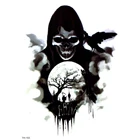 6 стилей Череп смерти водостойкая временная татуировка наклейка Вспышка 3D тату Мужская Татуировка Временная хна татуировки фестиваль