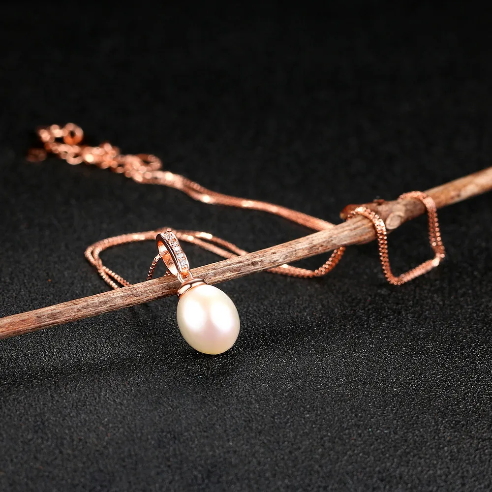 Женская подвеска из серебра 925 пробы с натуральным пресноводным жемчугом|necklace