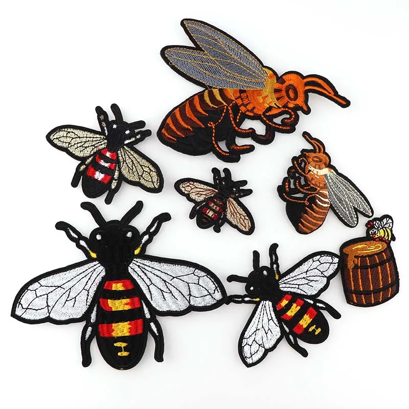 1 шт. патчи с вышивкой в виде пчелы и меда|embroidery iron on patches|embroidery oniron patches |