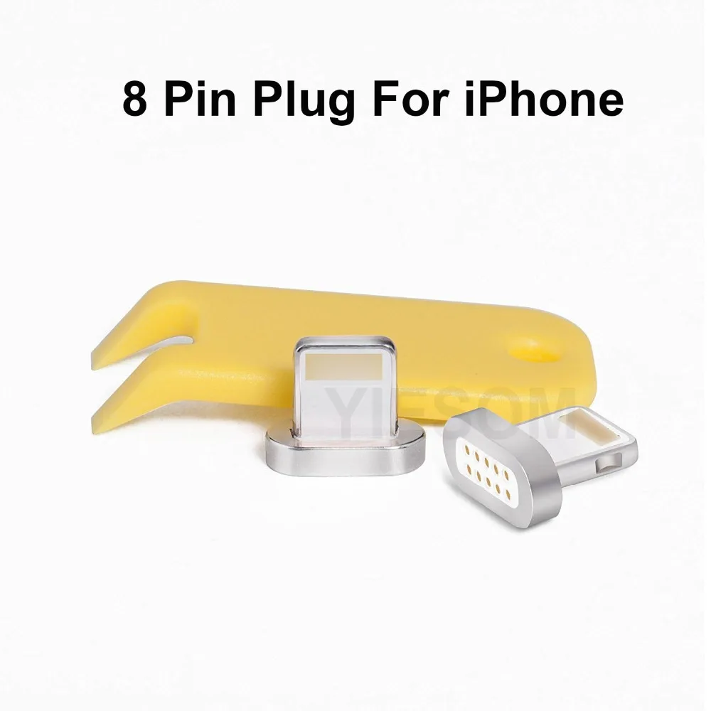 Магнитный штекер типа C / Micro USB/Lightng 8 контактный зарядный кабель переходник для
