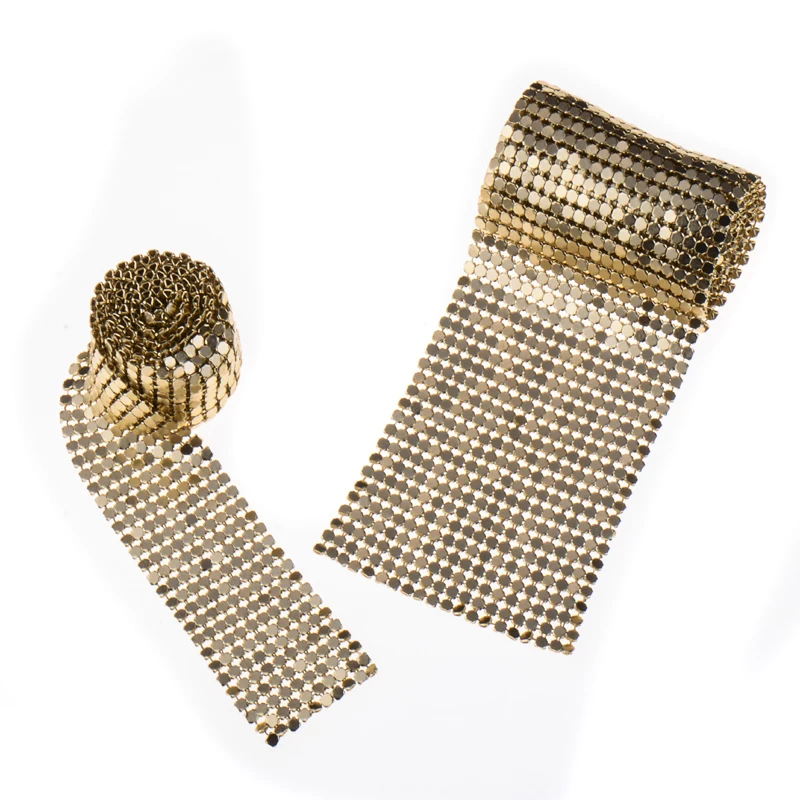 3 мм 150 см металлическая квадратная сетчатая отделка в золотистом серебристом и