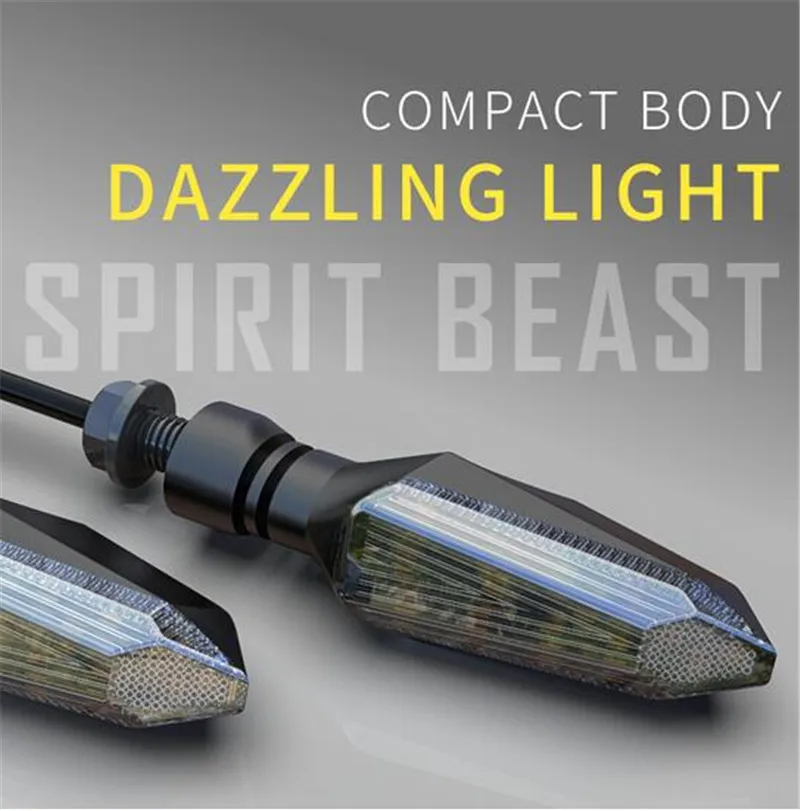 Светодиодный указатель поворота для мотоцикла SPIRIT BEAST желтая лампа левый и