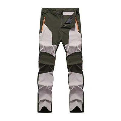 Green Khaki Уличные мужские треккинговые походные брюки быстросохнущие тонкие эластичные для кемпинга, рыбалки, альпинизма, велоспорта, тактические брюки, спортивные штаны - Color: Green Khaki