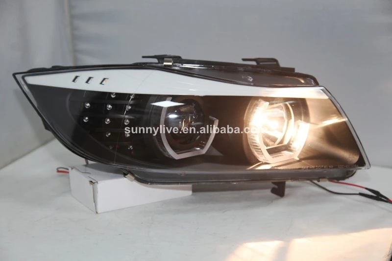 Для BMW E90 330I 320I 318i светодиодные фары ангельские глазки с комплектом HID JY 2005-2008 года |
