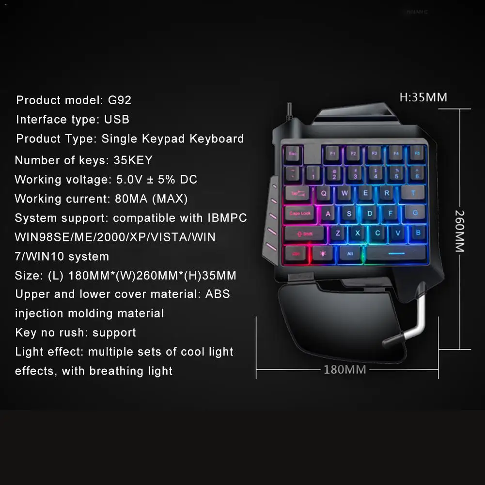 Проводная Механическая мини клавиатура G92 для игр и игр|Клавиатуры| |