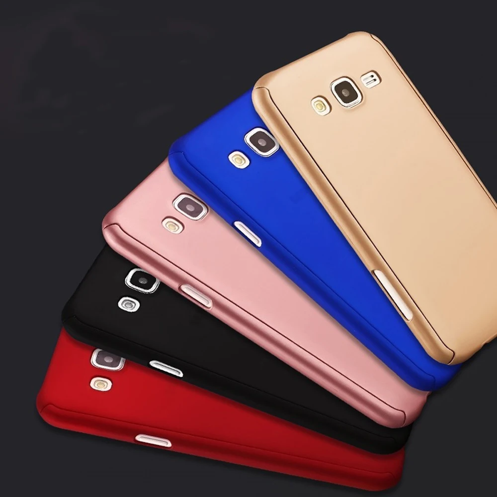 Жесткий чехол с полной защитой на 360 градусов закаленным стеклом для Samsung Galaxy Grand