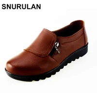 snurulan new autumn womens shoes fashion casual women leather shoes ladies slip on comfortable work shoes free shipping