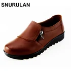 Новая Осенняя женская обувь SNURULAN, модная повседневная женская кожаная обувь, Дамская Удобная рабочая обувь без шнуровки, бесплатная доставка