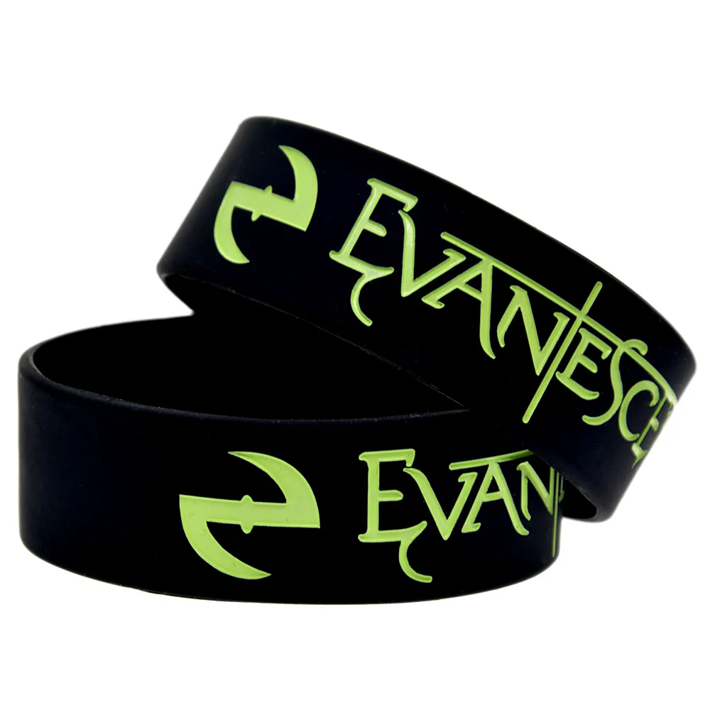 

OBH 25PCS Evanescence Silicone Wristband 1 Inch Wide for Music Fans