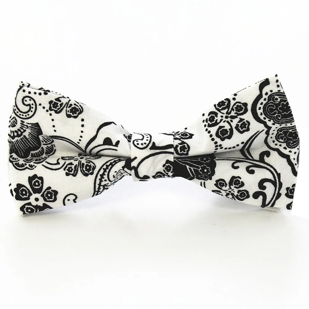 RBOCOTT цветочный галстук бабочка хлопок синий мужской модный желтый и фиолетовый