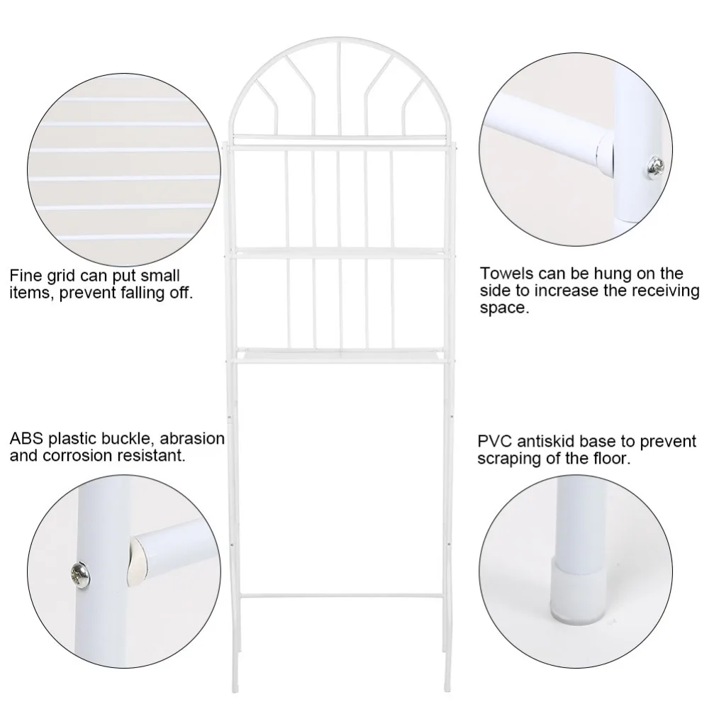 3 уровневая полка для унитаза стеллаж хранения в ванной Многофункциональный