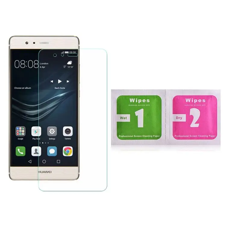 20 шт 9HD защита экрана закаленное стекло для Huawei P8 P8Lite 2017 2D P9 P9Lite P10 Lite Plus Honor