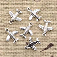 50pcs charms lover plane airplane 15x14mm antique silver color plated pendants making diy handmade tibetan silver color jewelry
