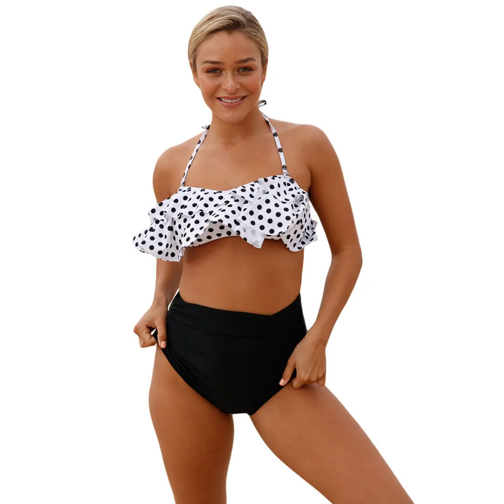 

Sexy High Waist Bikini Women Swimwear Push Up Swimsuit Ruffle Bathing Suit Polka Dot Biquinis Summer Beach Wear Female