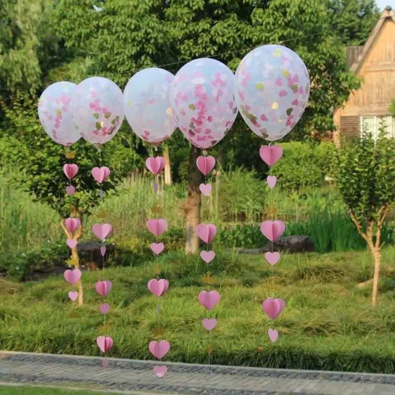 5 шт. прозрачные латексные шары с конфетти 12 дюймов|Воздушные и аксессуары| |