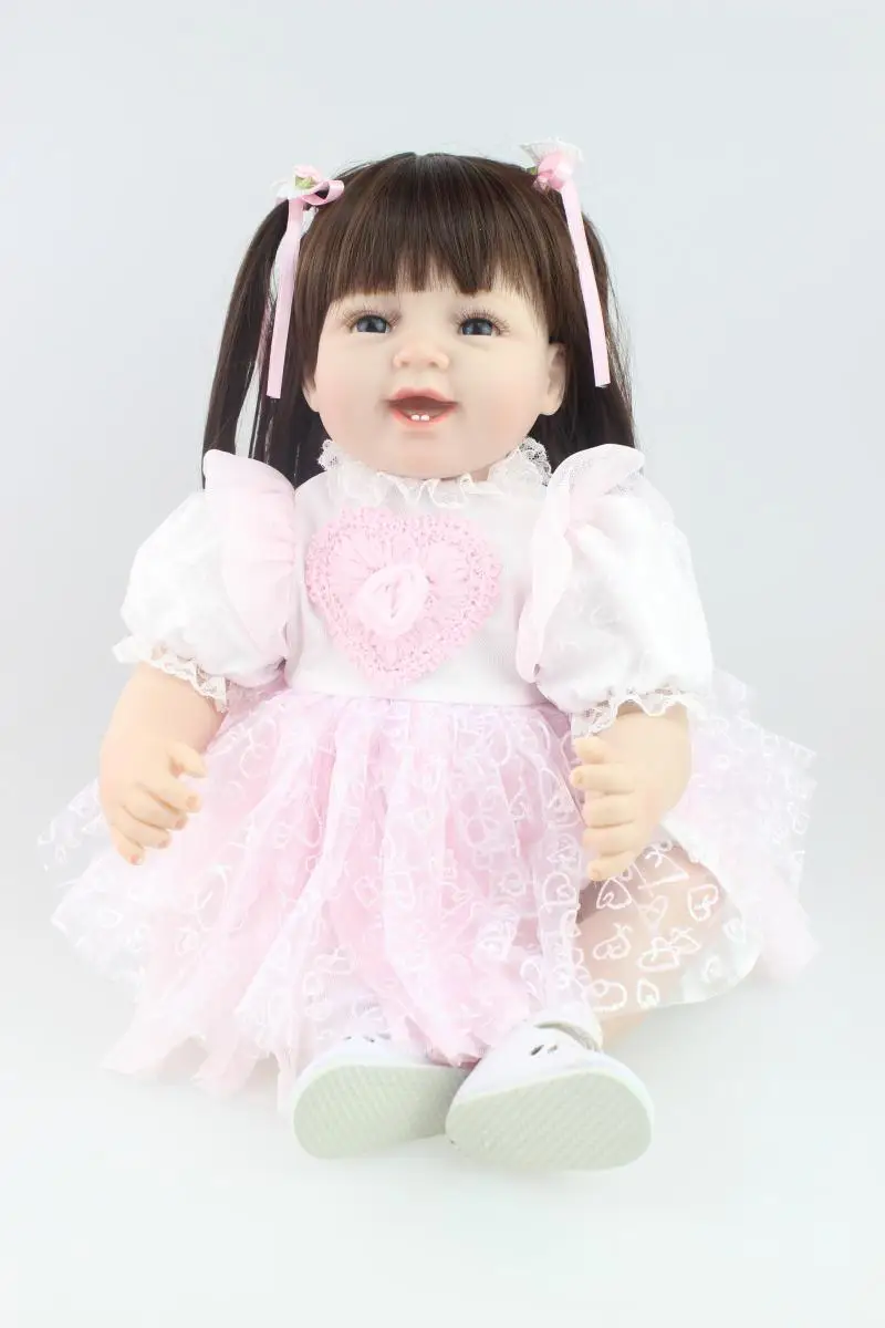 

55cm Realistic Reborn Doll Silicone Dolls Babies Toys for Girls Children's Birthday Gift,Cute Soft Newborn Doll with Clothes