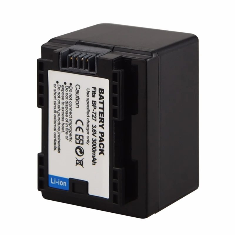 Аккумулятор для камеры BP727 BP709 BP718 3000 мАч с зарядным устройством Canon фотокамера VIXIA