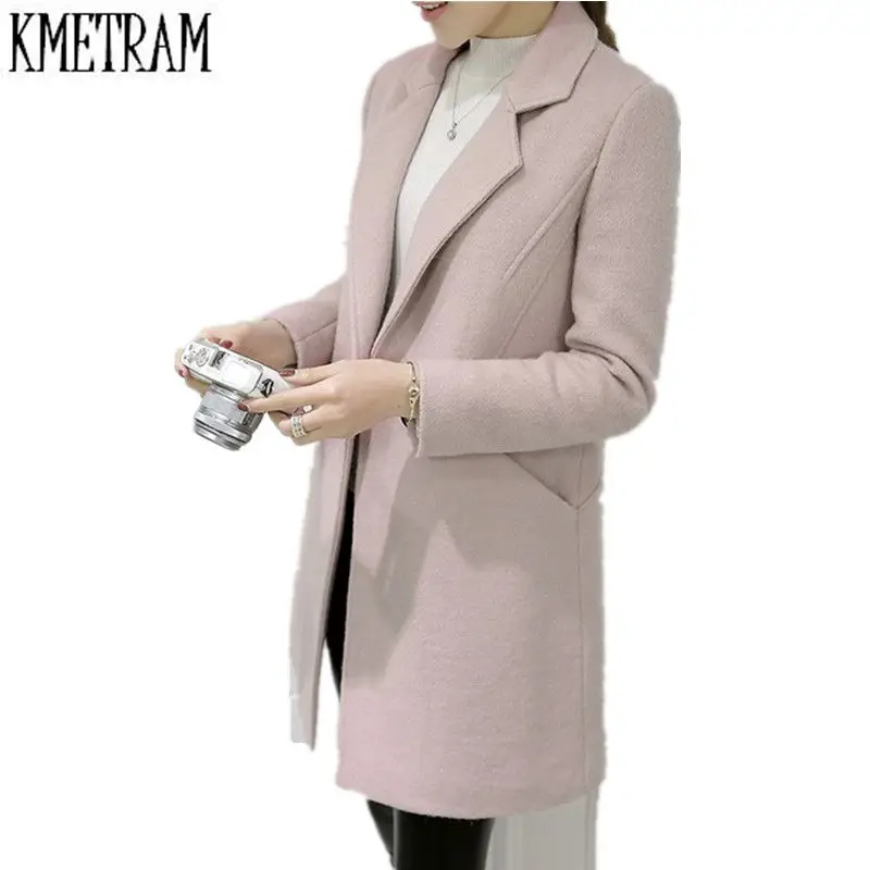 2019 длинное кашемировое шерстяное пальто средней длины женские зимние куртки и на