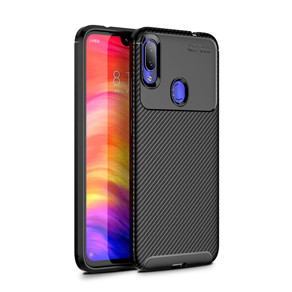 Чехол для телефона Xiaomi Redmi Note 7 Pro чехол силиконовый из углеродного волокна