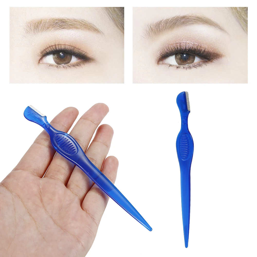 5PCS Protable Eyebrow Trimmer Makeup Shaver Knife Safe Hair Shaving Razors Small Size Blade Women Face Care Removal Tool | Красота и