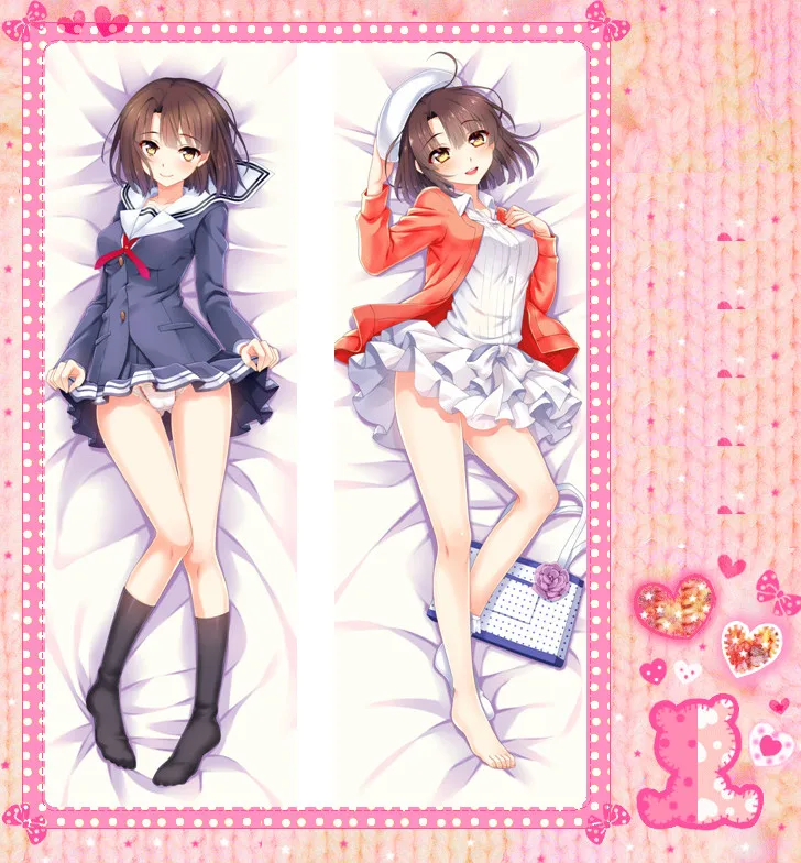 

Двусторонняя Подушка-обнимашка с рисунком аниме Saenai heroine no sodate-kata