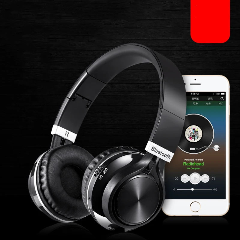 Складные Беспроводные стереонаушники гарнитура с Bluetooth беспроводные наушники